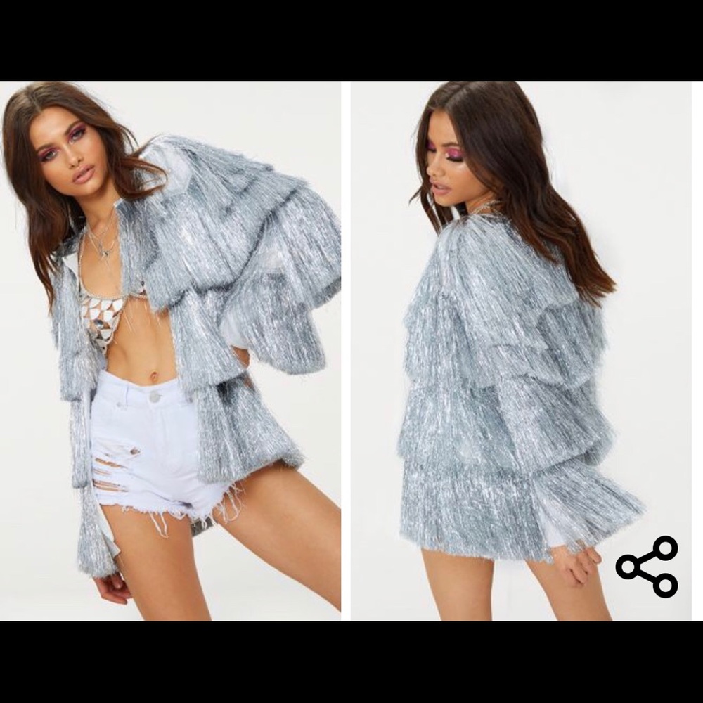 Silver fringe jacket